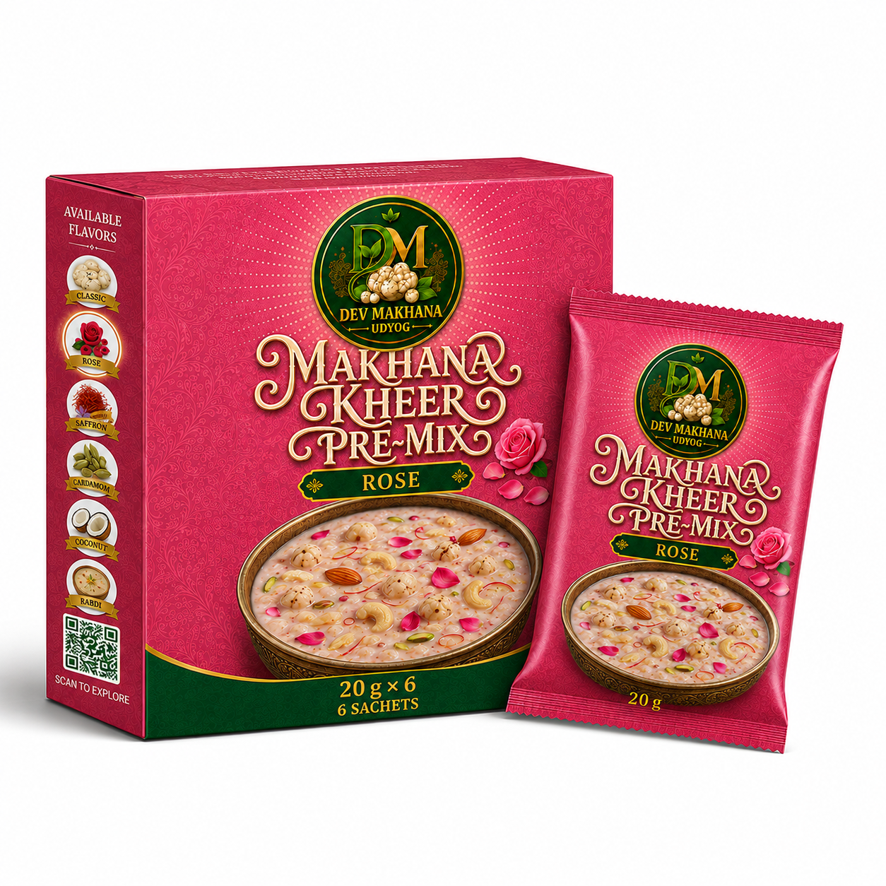 Makhana Kheer Pre-Mix Rose (20 g x 6)